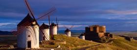 windmills and mountains nature facebook cover