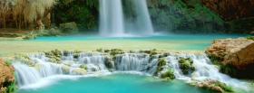 waterfall paradise nature facebook cover
