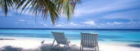 beach and chairs nature facebook cover
