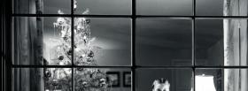 black and white christmas facebook cover