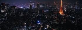 night in tokyo city facebook cover