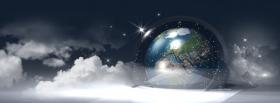 planet earth clouds creative facebook cover