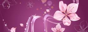 pink flower creative facebook cover