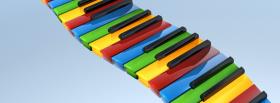 colorful piano creative facebook cover