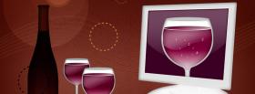 wine and glasses creative facebook cover