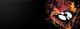 white drawed flower creative facebook cover