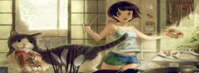 cooking cat woman manga facebook cover