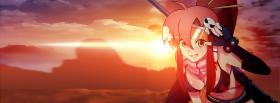 sunset girl anime manga facebook cover