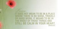calm in heart quotes facebook cover