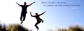 what is a friend quote facebook cover