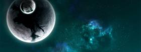 moon scenery in space facebook cover