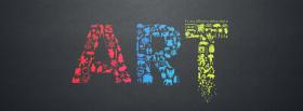 colorful art typography facebook cover