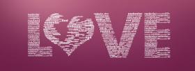 heart love typography facebook cover