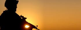 military soldier sunset war facebook cover