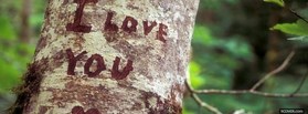 Love Carved Into A Tree facebook cover