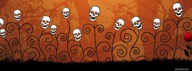 Halloween Skull Flowers facebook cover Halloween Skull Flowers facebook cover