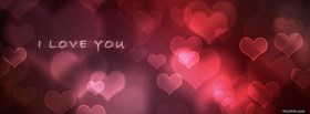 I Love You With Hearts  facebook cover