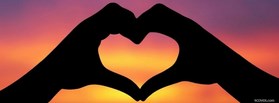 Sunset Beach Silhouette Couple Valentine facebook cover