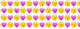 Emoji Kiss Heart facebook cover