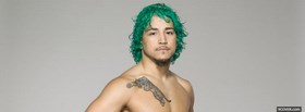 green hair ufc fighter cover green hair ufc fighter facebook cover