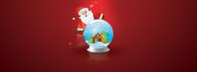 santa claus and snow globe cover santa claus and snow globe facebook cover