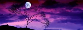 moon and purple sky nature cover moon and purple sky nature facebook cover
