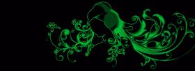 green neon flowers creative cover green neon flowers creative facebook cover